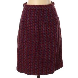Vintage rainbow tweed mini/pencil skirt